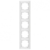 Рамка пятерная вертикальная белая VIKO MERIDIAN 90979025-WH